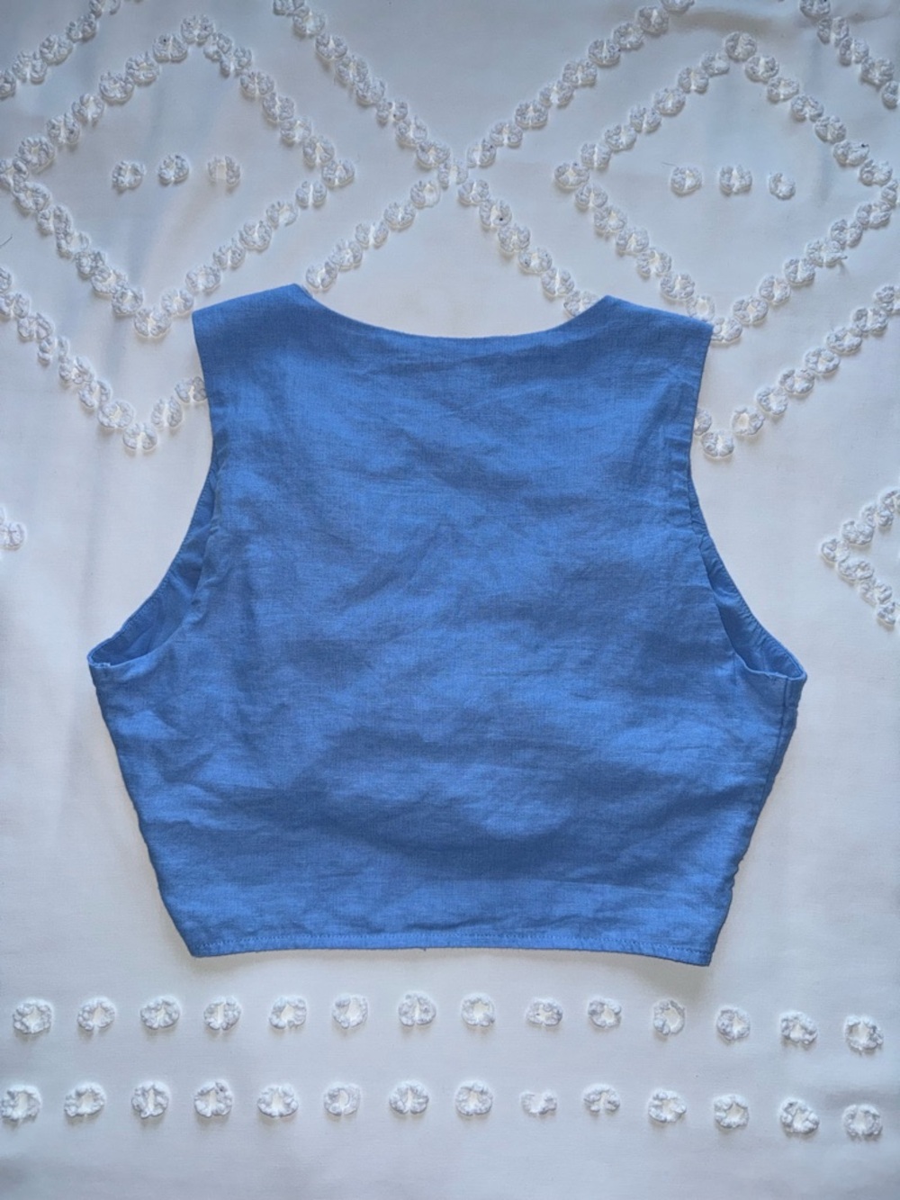 Abercrombie & Fitch Linen Tie-Front Crop Top - Picture 3 of 11